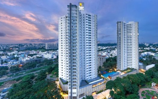 Luxury 3 BHK Fully Furnished Apartment on 13th Floor at Prestige Fairfield, Dollars Colony